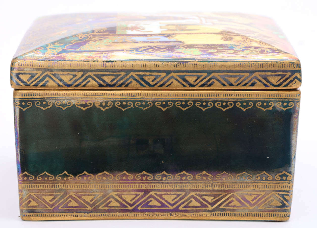 A Rare Wedgwood Nizami Lustre Covered Box 4