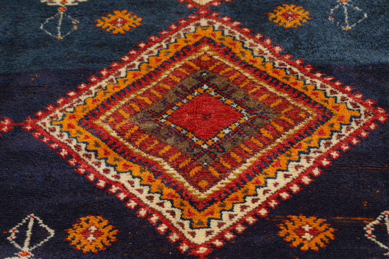 Wool 1960s Moroccan Vintage Tribal African Rug For Sale