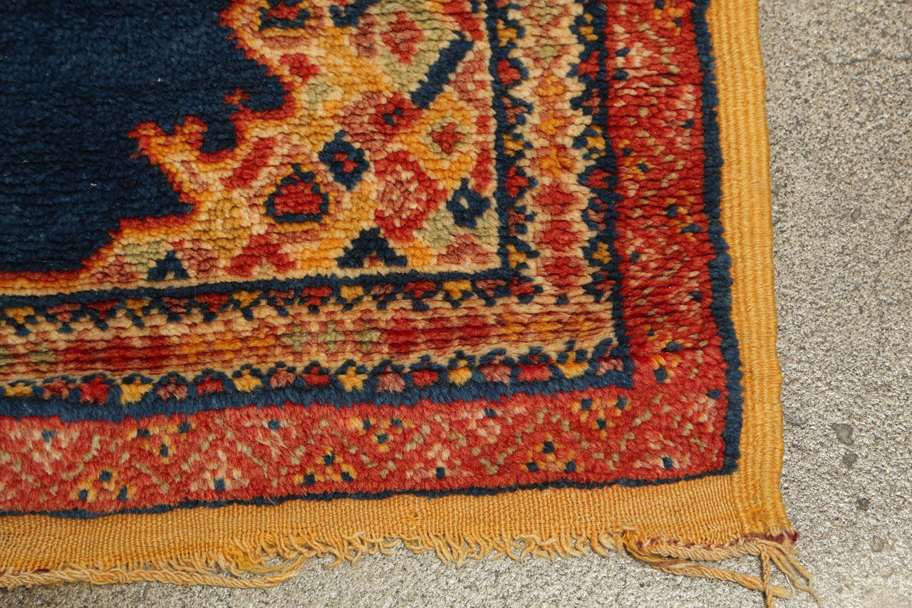 Wool 1960s Vintage Moroccan Tribal African Rug For Sale