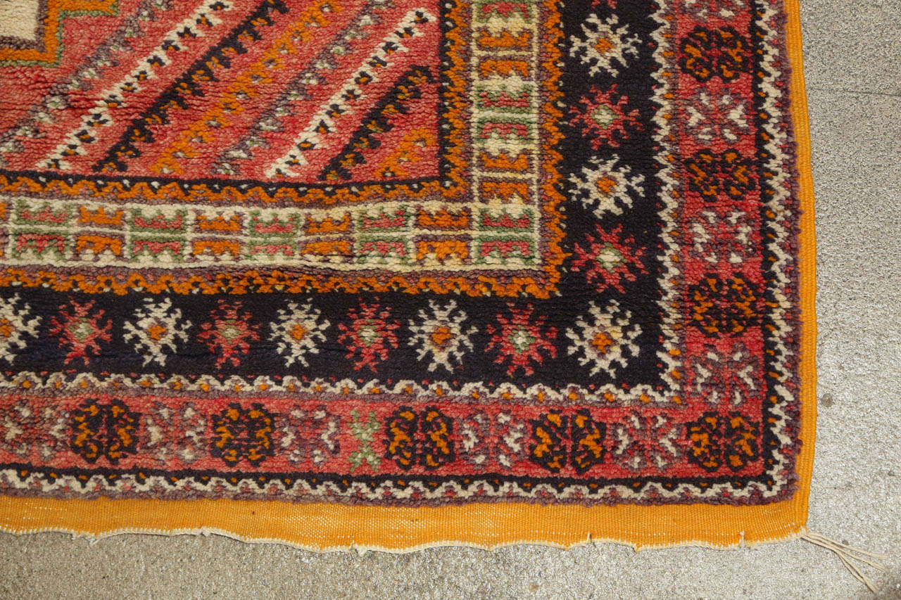 Mid-20th Century Moroccan Tribal African Rug For Sale