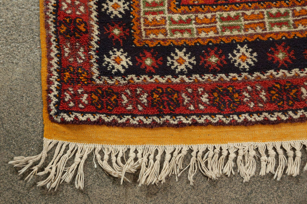Wool Moroccan Tribal African Rug For Sale