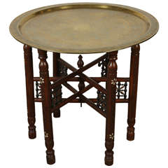 Persian Mameluke Style Brass Tray Table