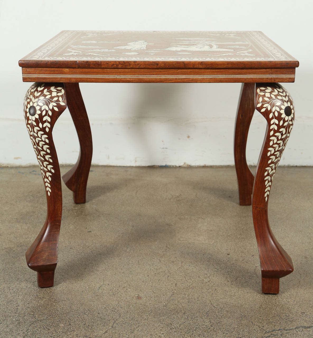 Anglo Indian Inlaid Square Side Table For Sale at 1stdibs