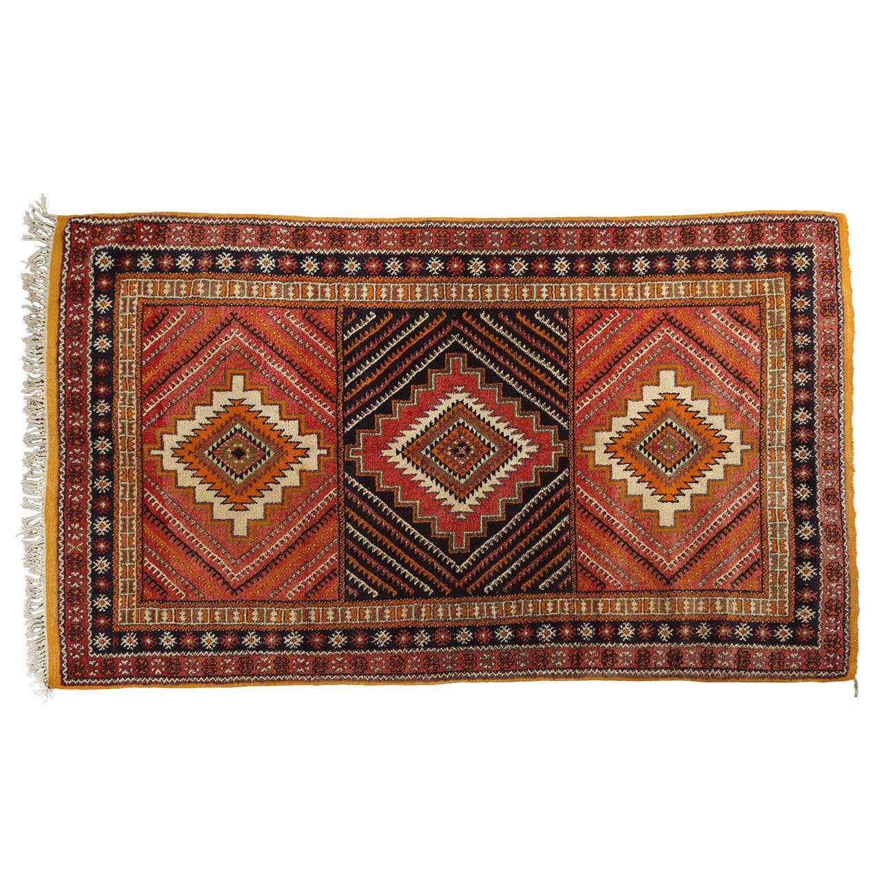Red African Rug Moroccan Tribal African Rug For Sale at 1stDibs | african tribal rugs ...