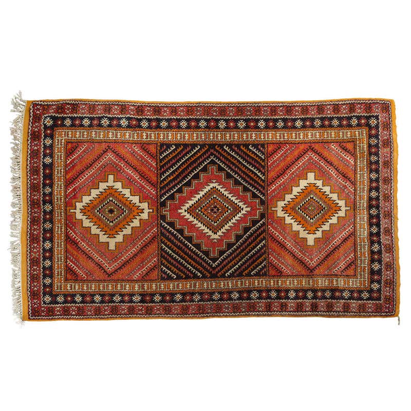 1960s Moroccan Vintage Tribal African Rug For Sale at 1stDibs | african ...