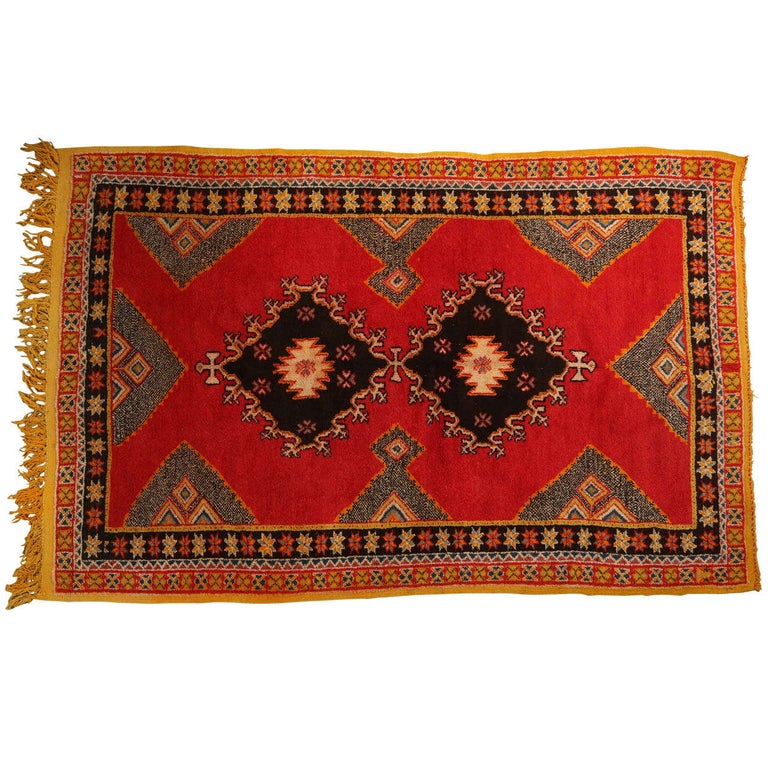 Vintage Moroccan Tribal African Rug For Sale at 1stdibs