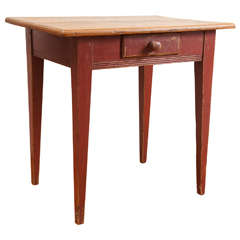 Small Canadian Table with Red Base