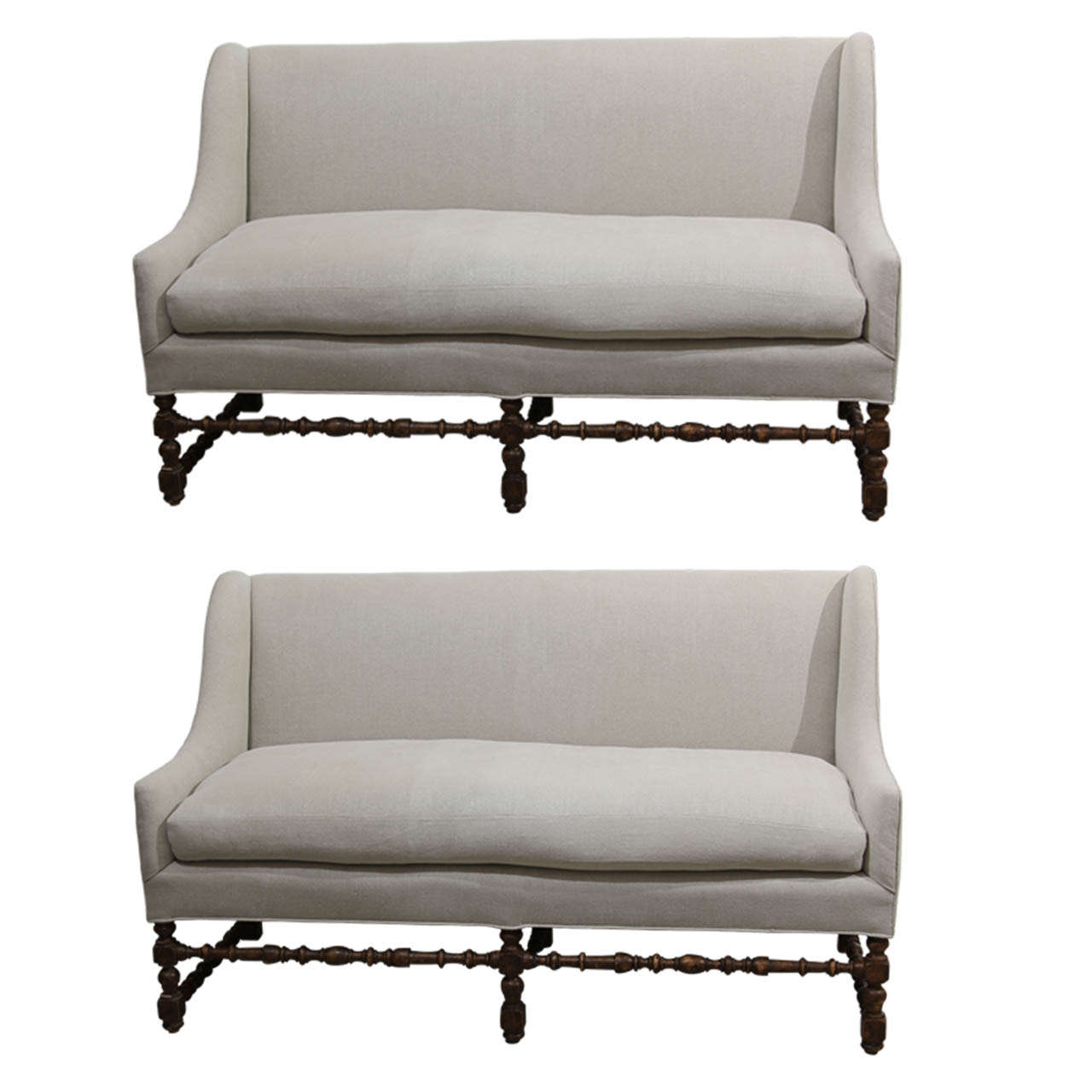 Pair of Parisian Settees For Sale