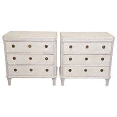 19th Century Pair of Antique Swedish Chests of Drawers