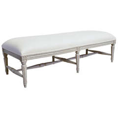 19th Century Antique Swedish Gustavian Period Bench