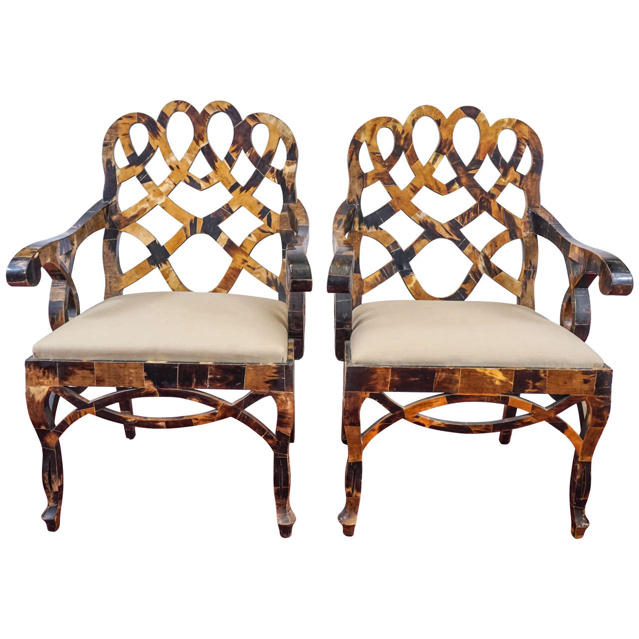 Pair of Tessellated Horn Chairs