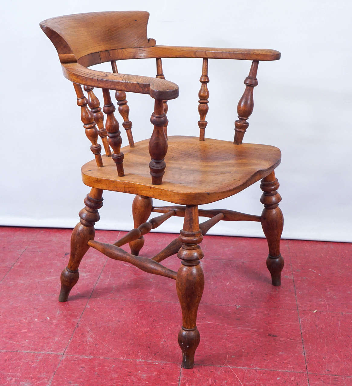 Country Set of Eight English Captain's Chairs