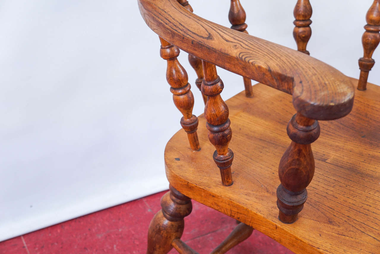 Oak Set of Eight English Captain's Chairs