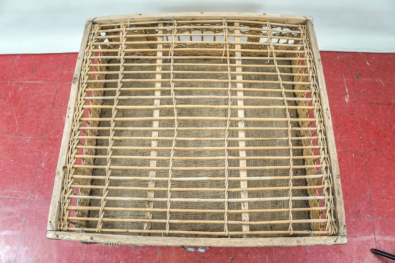 Country French Pigeon Cage Coffee Table on Wheels