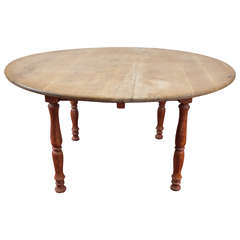 Antique Round Country Dining Table