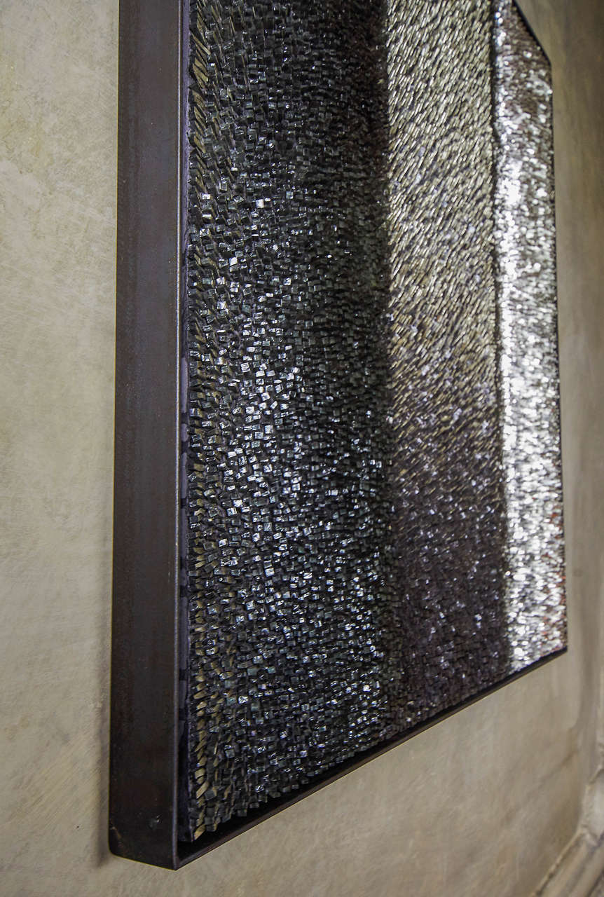 Movimento 66 Glass Paste with Silver Leaf Mosaic 1
