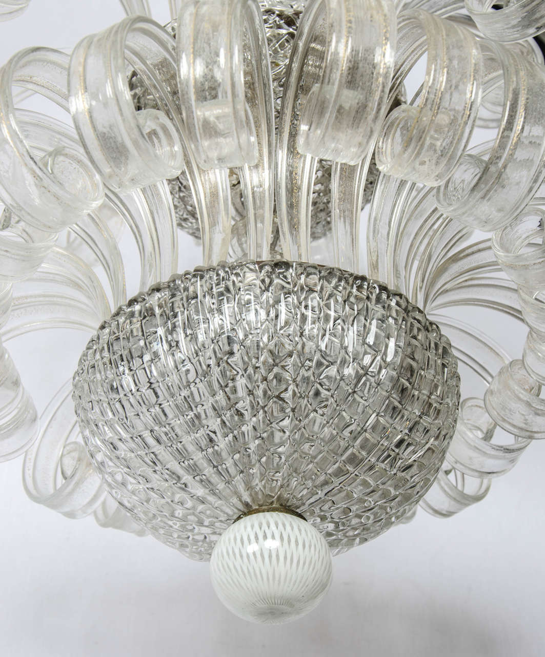 Exceptional Two-Tier Chandelier by Venini 1