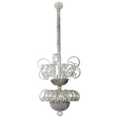 Exceptional Two-Tier Chandelier by Venini