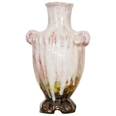 Large Glazed Terracotta Vase, circa 1950 by Alice Colonieu
