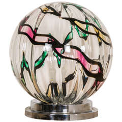 Important Seguso Glass Bowl Table Lamp by Seguso, Murano, Italy, 1970-1980 11