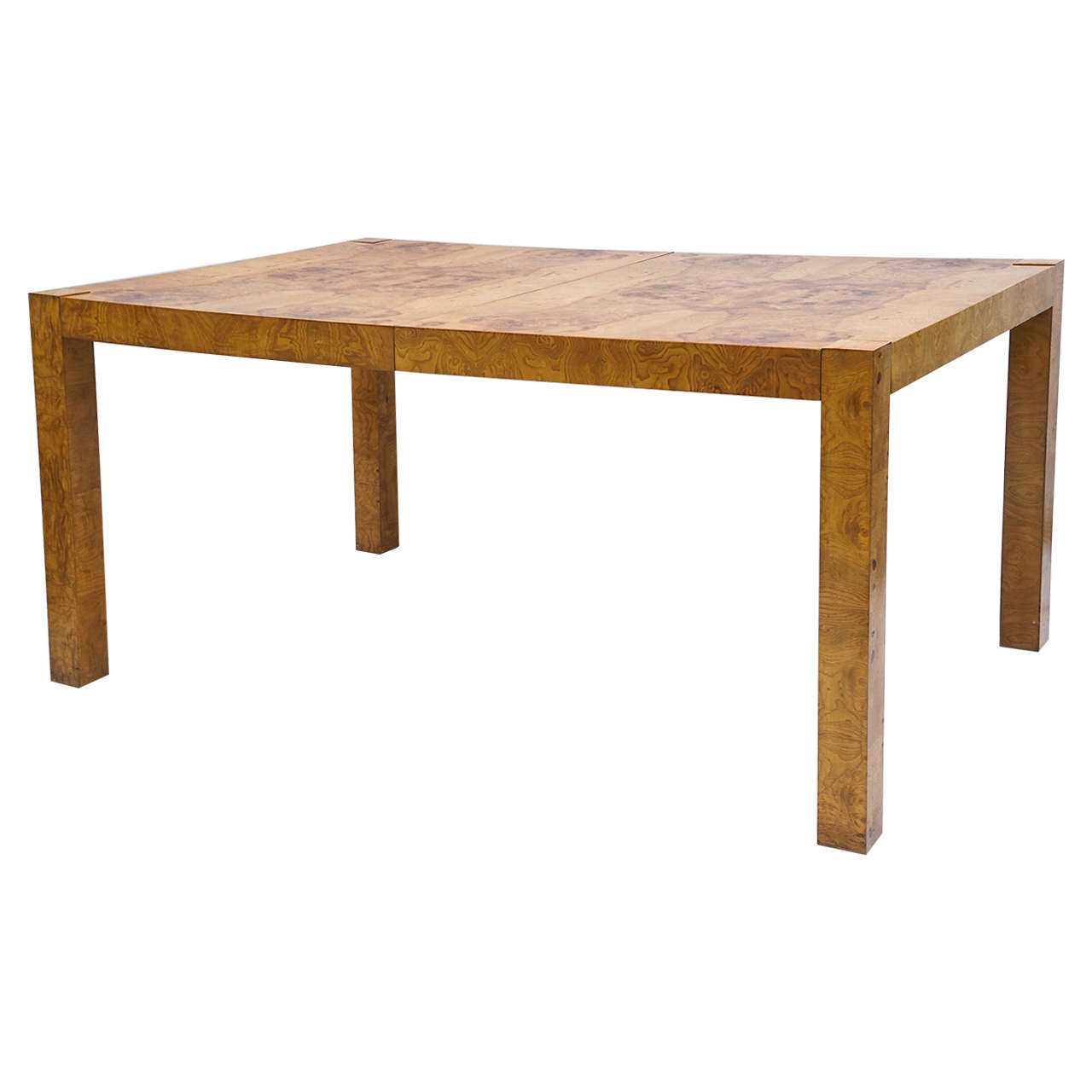 Mid-Century Modern Lane, Burl Wood Parsons Dining Table by Milo Baughman