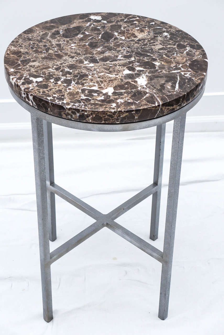 Mid-Century Modern Pair of Mid Century Marble Tables or Stands For Sale
