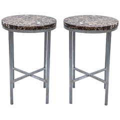 Pair of Mid Century Marble Tables or Stands