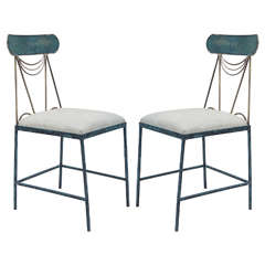 Pair of Mario Villa Bronze Side Chairs