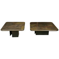 Pair of Landscape Coffee Tables by Paul Kingma, circa 1988