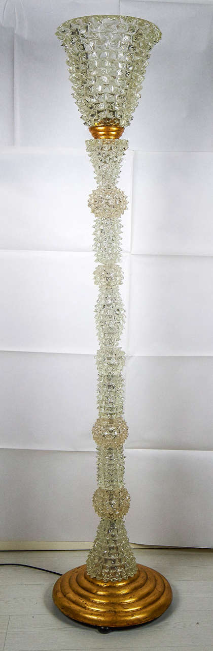 Impressive Murano "Rostrato" Glass Floor Lamp by Barovier