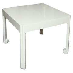 White Lacquered Game Table, c.1960