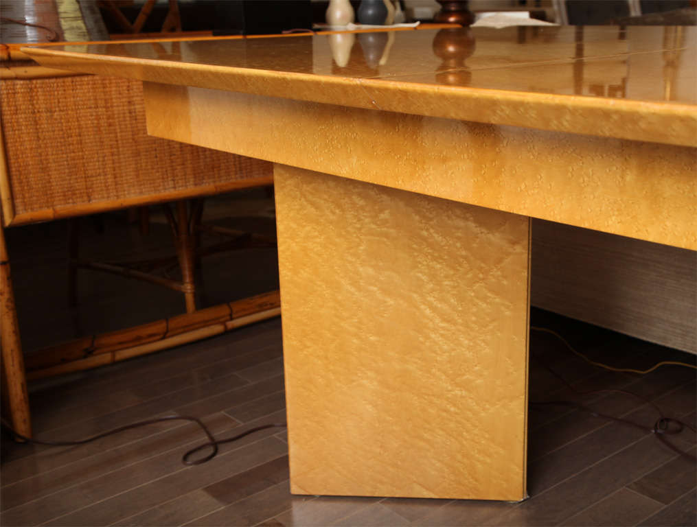 Lacquered Burl Dining Table, circa 1970 For Sale 3