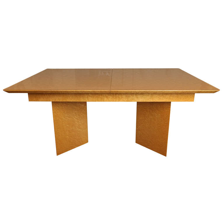 Lacquered Burl Dining Table, circa 1970 For Sale