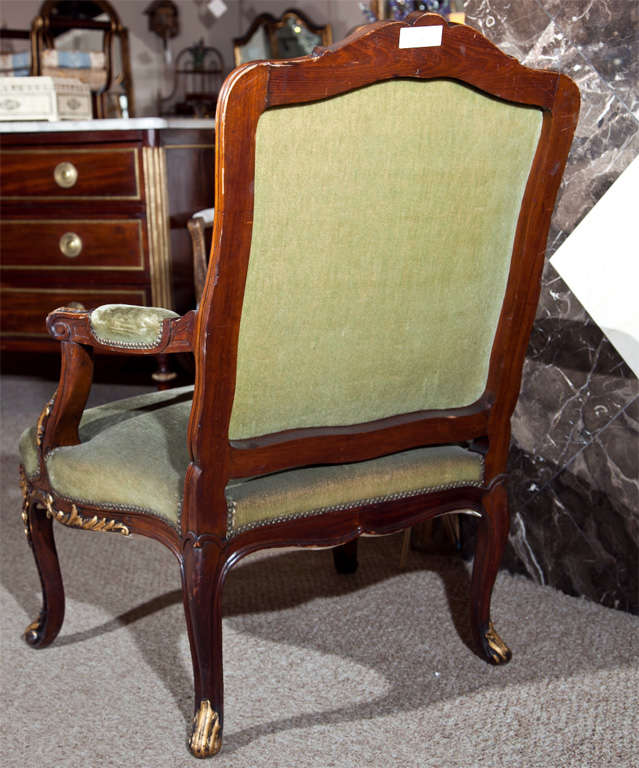 Pair of Walnut Carved Armchairs 3