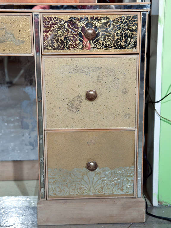 Vintage French Mirrored Vanity