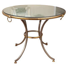 Glass top Center Bouilliotte Table manner of Maison Jansen