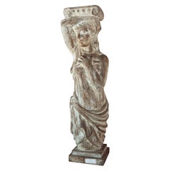 Carved Solid Wood Figure or Pedestal