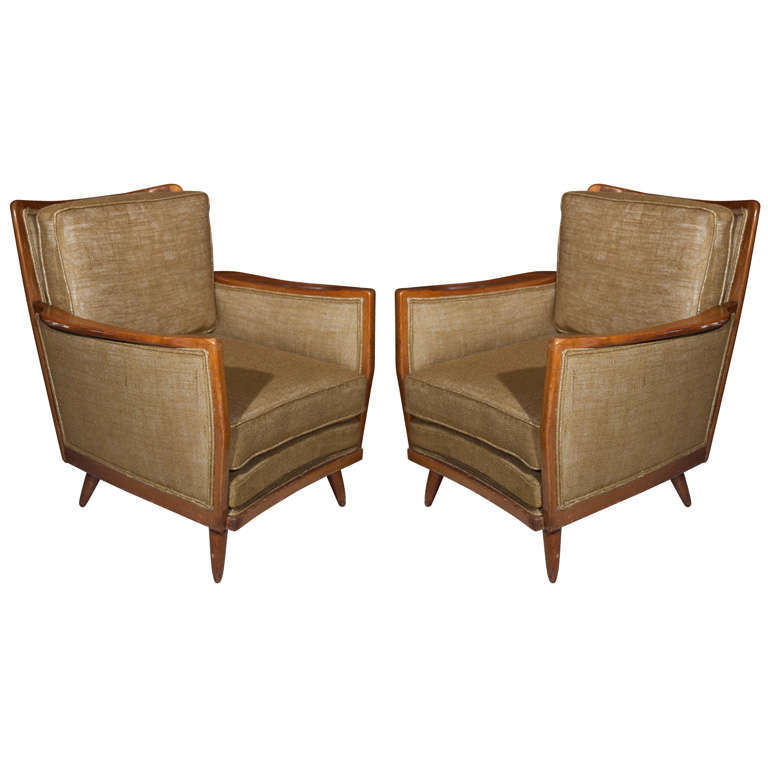 Pair of Mid Century Danish Club Chairs