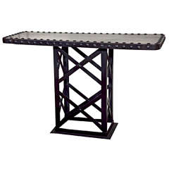  Industrial Metal Console Table