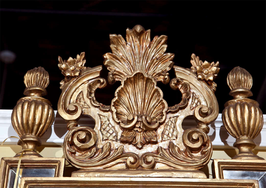 Mid-20th Century Italian Carved Wood Mirror