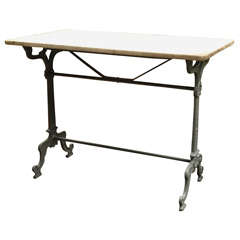 French Belle Epoque Cast Iron Bistro Table