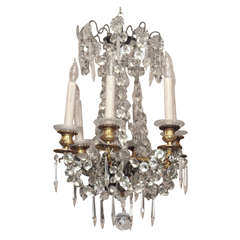 Small 19th Century French Crystal Chandelier