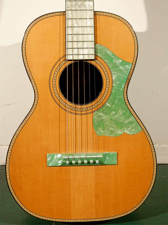 American 1930 Slingerland Maybell Green Pearloroid Guitar