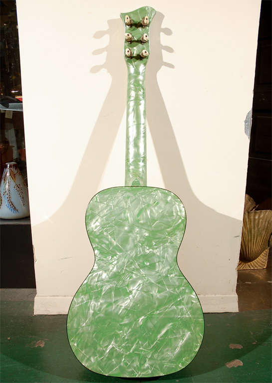 1930 Slingerland Maybell Green Pearloroid Guitar 3