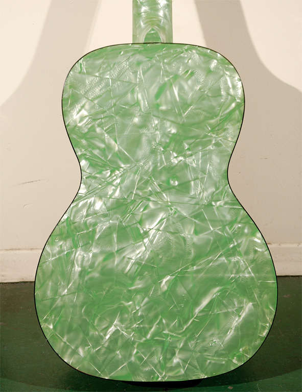 1930 Slingerland Maybell Green Pearloroid Guitar 4