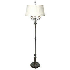 Vintage Floor Lamp with New Polished and Nickel Finish