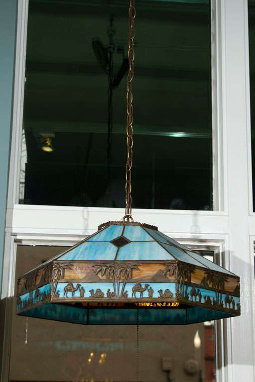 American Stained Glass Hanging Light