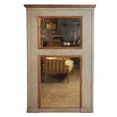French Parcel Gilt Trumeau Mirror