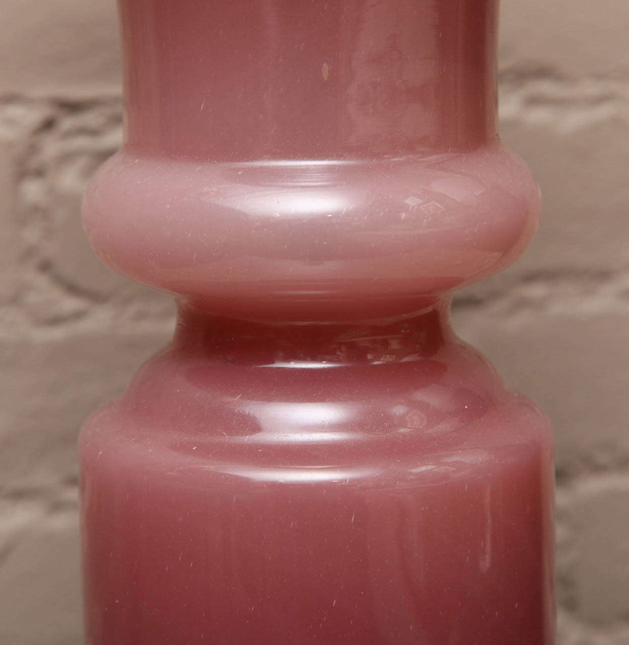 Pair of Pink Opaline Table Lamps 1