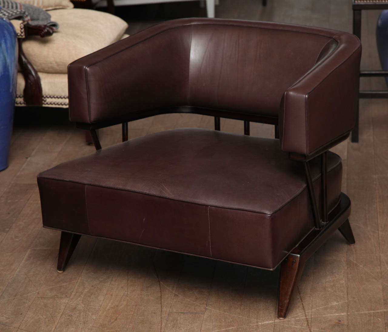 Leather Club Chair at 1stdibs